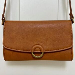 Universal Threads Goods Co. Crossbody Bag in Dark Camel Colored Faux